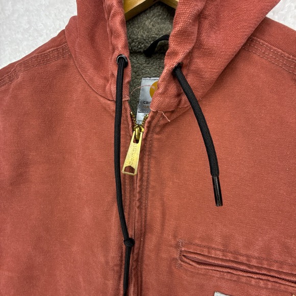 Carhartt Sierra Jacket Sherpa Lined Womens Large WJ141‎ VRS Vintage Rose Red - Picture 11 of 12
